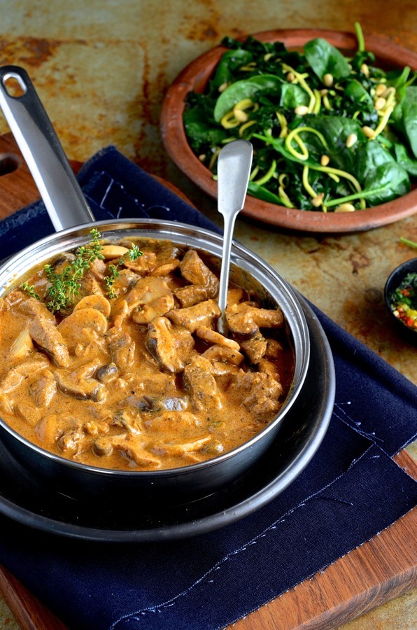 Fillet of Beef Whisky Stroganoff South African food