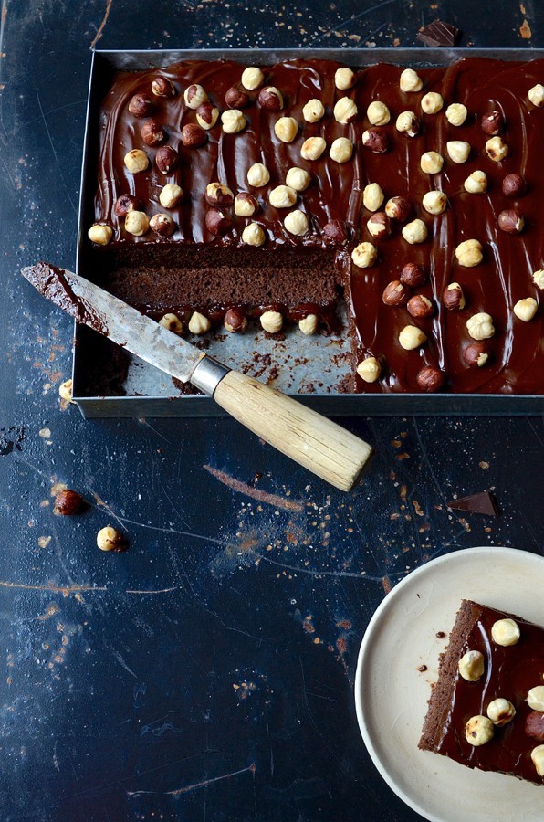 Milk-soaked Chocolate Sheet Cake 