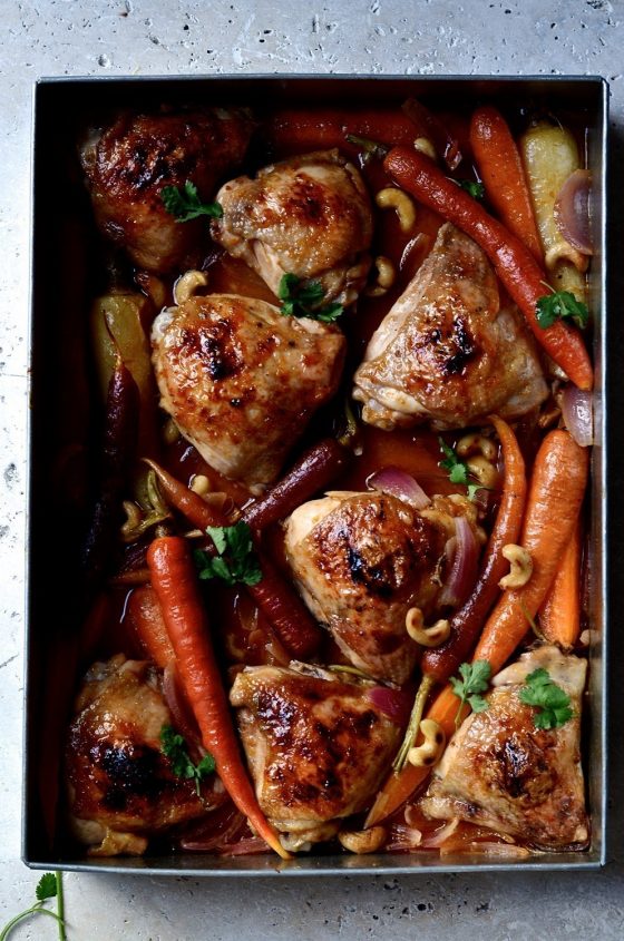 Chinese mandarin chicken tray bake | Bibbyskitchen recipes