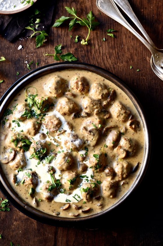 Creamy Swedish Meatballs With Mushrooms Comfort Food