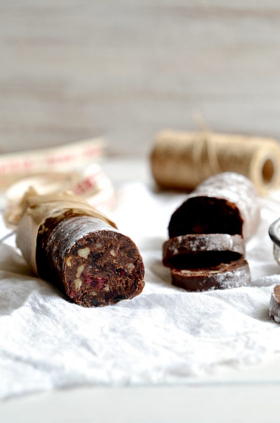 Rum and raisin chocolate salami | Bibbyskitchen recipes