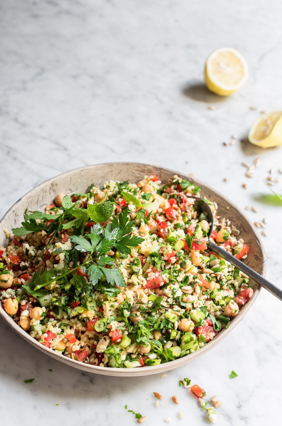 Tabbouleh bulgur wheat salad | Bibby's Kitchen healthy recipes