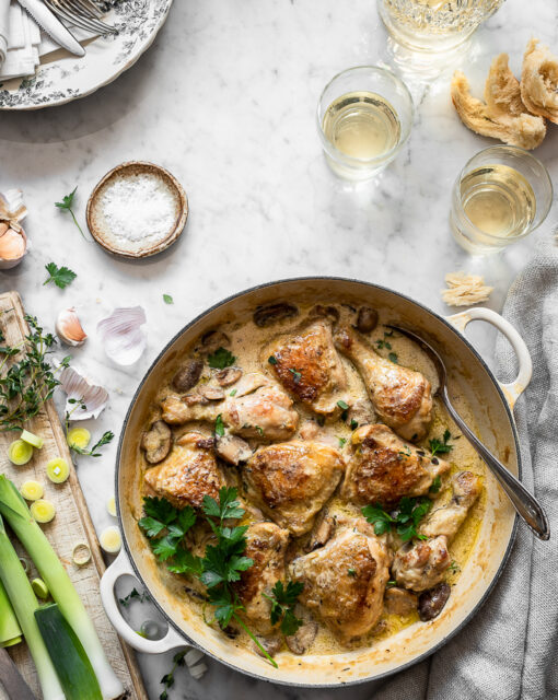 Chicken and leek casserole