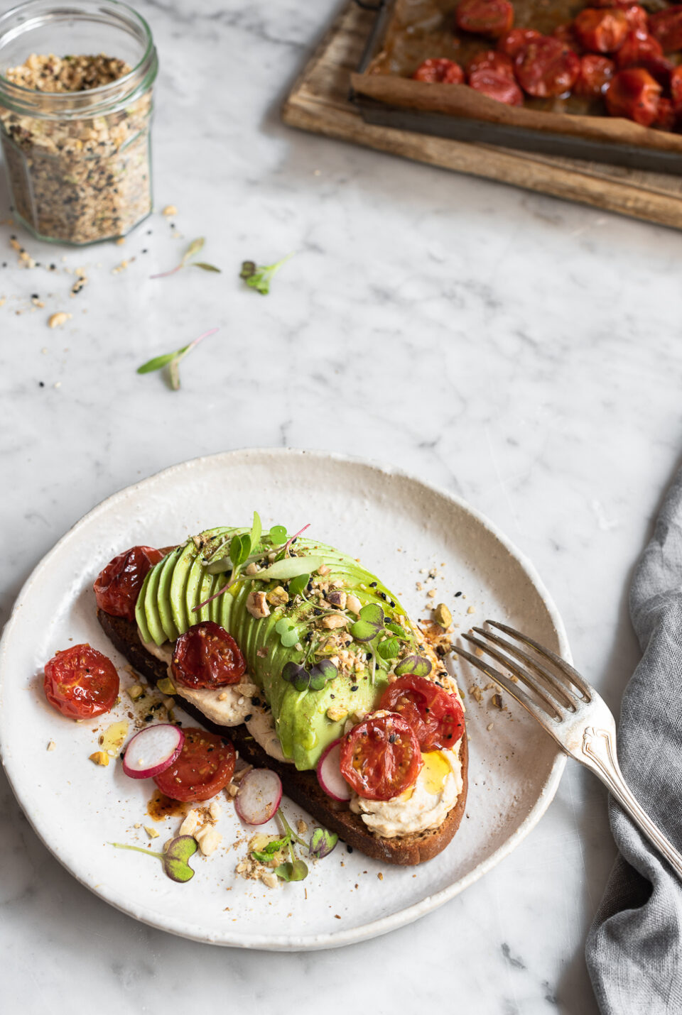 Middle Eastern avocado toast