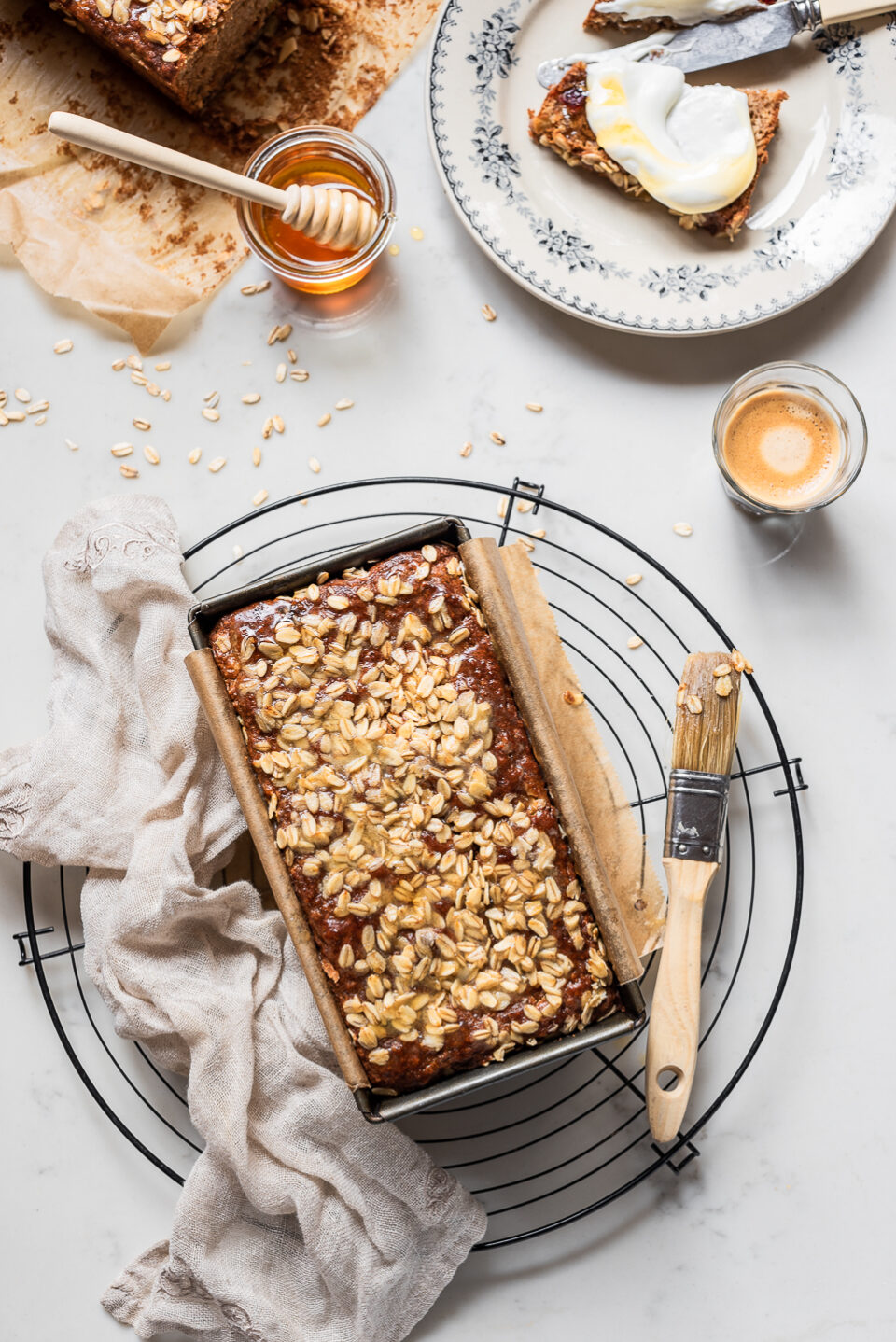 Oat and apple breakfast bread